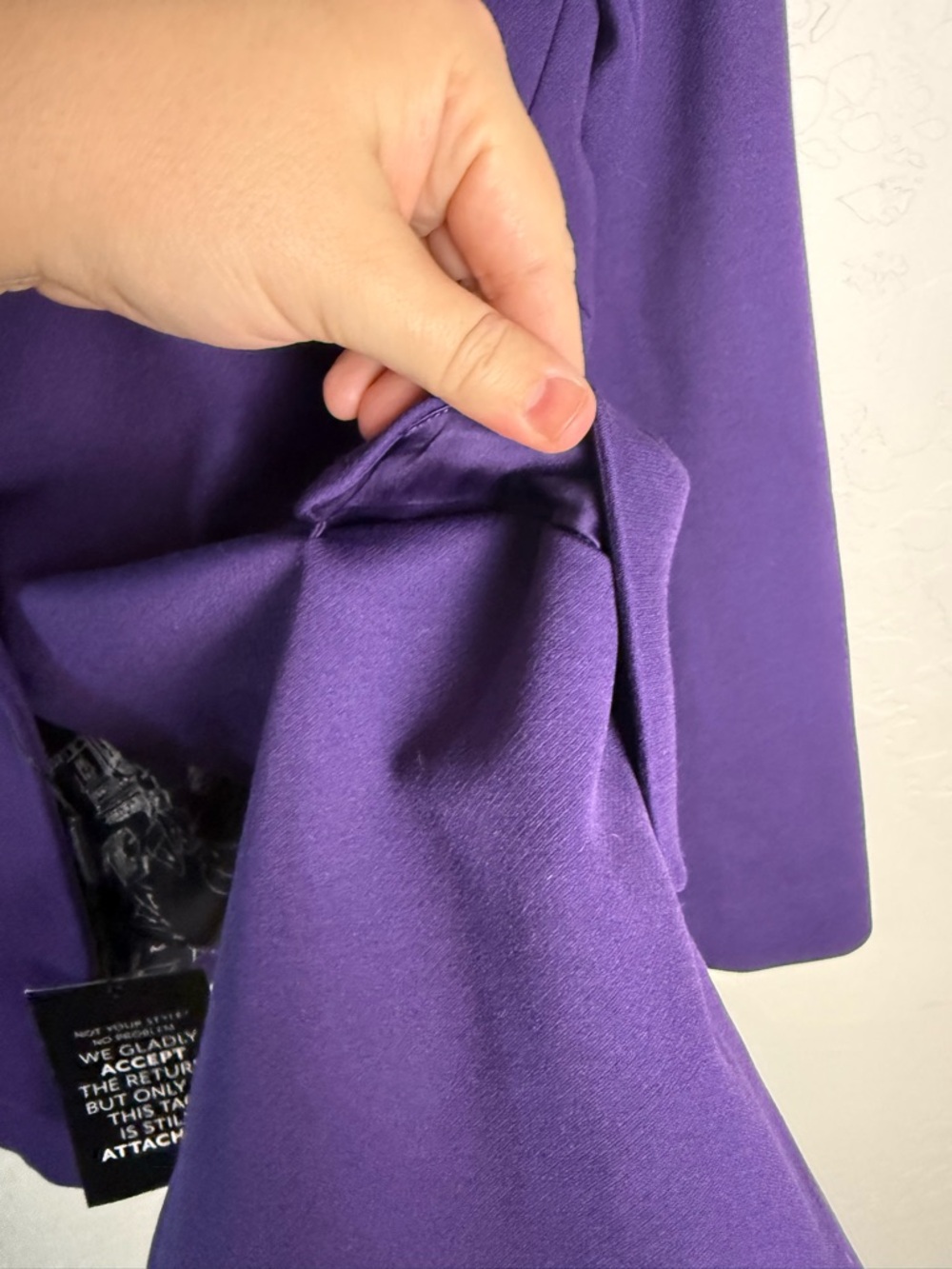 WHBM White House Black Market Luxe Stretch Editor Blazer Jacket Deep Amethyst - Picture 7 of 13